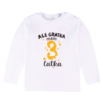 BLUZKA URODZINY ALE GRATKA MAM TRZY 3 LATKA 98