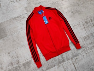 ADIDAS SUPERSTAR SST TRACK TOP MĘSKA BLUZA SPORTOWA CZERWONA r. S