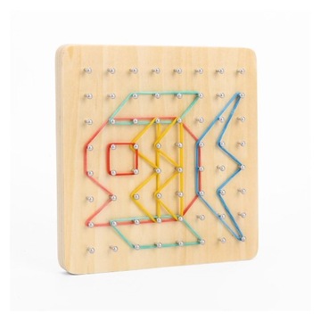 ИГРА GEOPLAN ДЕРЕВЯННЫЙ ЛАСТИК ГОЛОВОЛОМКА ШАБЛОНЫ ДЛЯ ДОСКИ КАРТОЧКИ-ЗАДАЧИ EDU