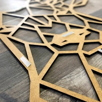 3D украшение на стену ГЕОМЕТРИЧЕСКИЙ ОЛЕНЬ 60 см L