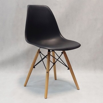 Комплект из белого стола Modern 80 и 2 черных стульев Milano.