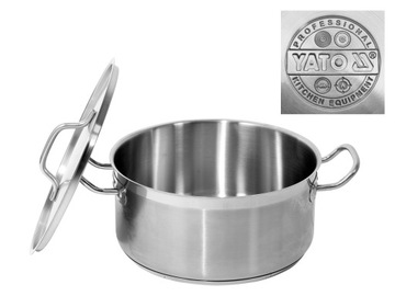 PROFESJONALNY GARNEK Z POKRYWĄ 8L INOX YATO