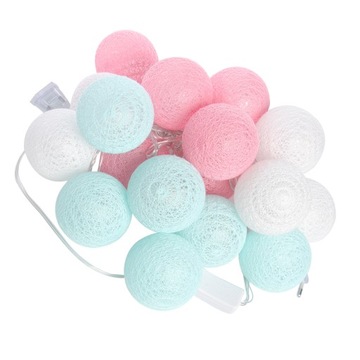 Cotton Ball 20 String Lights z wtyczką do