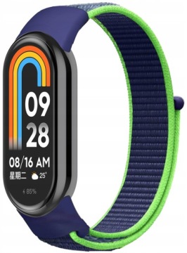 Pasek opaska Nylonowa RabbitMob do Xiaomi Mi Smart Band 8/9/10 | Limonka