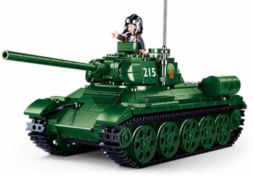 Строительные блоки Танк Т-34/85 РУДИ 102 ЗЕЛЕНАЯ версия Военная фигурка Армия + ОРУЖИЕ LEGO