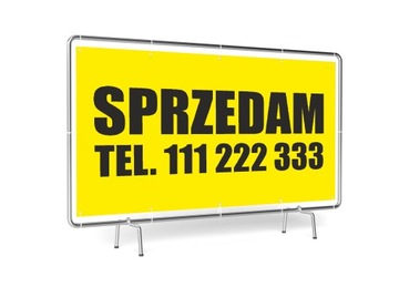 Baner Reklamowy 1x2m Sprzedam DOM Działkę Mieszka