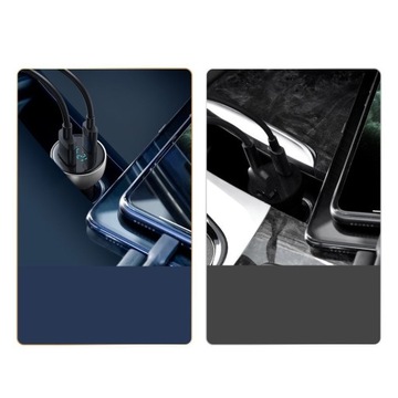 АВТОМОБИЛЬНОЕ ЗАРЯДНОЕ УСТРОЙСТВО BASEUS FAST USB / USB-C 65 Вт 5 А С ЖК-дисплеем МОЩНЫЙ ИСТОЧНИК ПИТАНИЯ