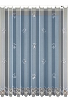 Firana metraż wys.250cm żakardowa biała outlet