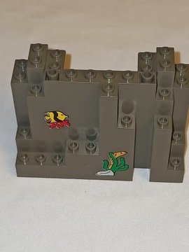Lego 6082pb06 Panel Skała C. Szary Old