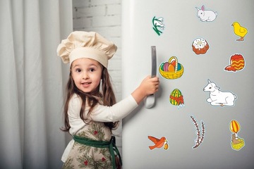 Магниты на холодильник ПАСХА-АЛЛИЛУЯ, узор 1