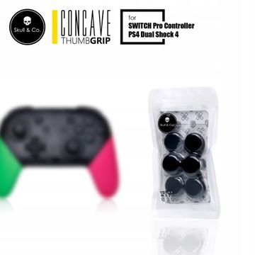 NAKŁADKI GUMKI SKULL&CO 6-PACK pad PRO KONTROLER CONTROLLER Switch Czarne
