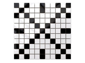 MOZAIKA CERAMICZNA CZARNA BIAŁA 6 DEKOR WHITE HIT!
