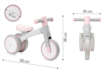 БАЛАНСИРОВОЧНЫЙ ВЕЛОСИПЕД ДЛЯ ДЕТЕЙ — MoMi TEDI PINK — ЛЕГКИЙ С 1 ГОДА