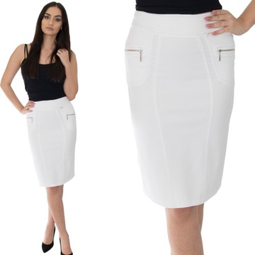 SPÓDNICA BAWEŁNA ZAMEK (38-52) 4 KOLORY r.44