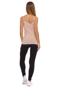 БЕЖЕВАЯ ЖЕНСКАЯ ФУТБОЛКА, ТОП НА РЕМЕНКАХ, БОКСЕР ИЗ ГЛАДКОГО ХЛОПКА MORAJ XXL