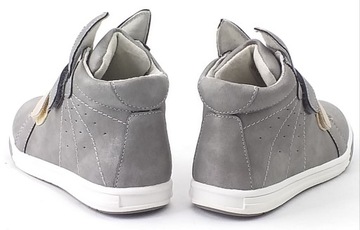 WOJTYŁKO ДЕТСКАЯ ОБУВЬ СЕРАЯ лодыжки С ЗАЛИПУЧКОЙ 22