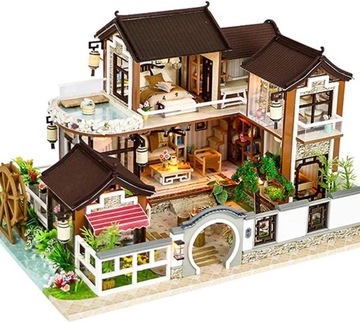 Cuteefun Miniaturowy domek dla lalek DIY willa