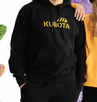 CZARNA BLUZA MĘSKA Z KAPTUREM Kubota UNISEX S