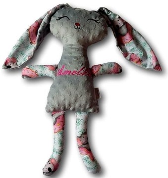 Maskotka królik bunny z imieniem WIELKANOC upominek OD ZAJĄCZKA NA zajączek