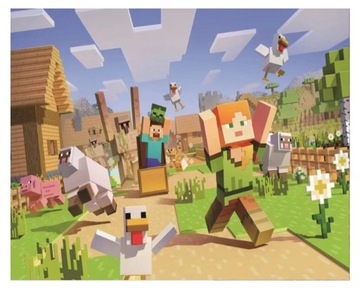 DYWAN DZIECIĘCY ANTYPOŚLIZGOWY MINECRAFT 100x150