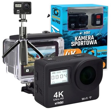 Zestaw do Nagrywania Filmików Kamera Kamerka 4K UHD +Akcesoria Kijek Statyw