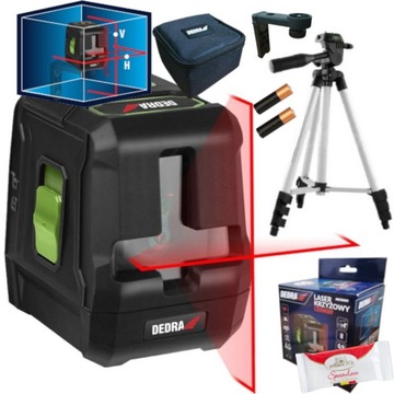 LASER KRZYŻOWY CZERWONY + STATYW 1m