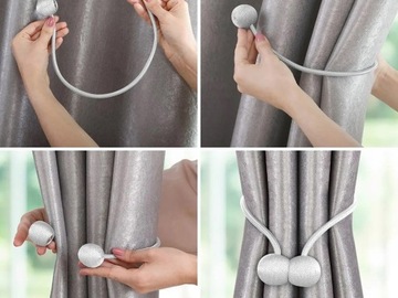 ДЕКОРАТИВНЫЕ ПРЯЖКИ, ЗАЖИМЫ ПИН-АП ДЛЯ ШТОР, ШТОР, С СИЛЬНЫМ МАГНИТОМ