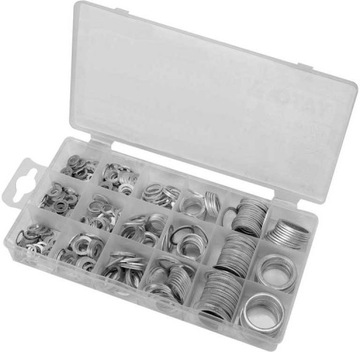 НАБОР YATO АЛЮМИНИЕВЫХ УПЛОТНИТЕЛЬНЫХ ШАЙБ 18 РАЗМЕРОВ 450 шт.