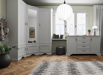 Белая прикроватная тумбочка с ящиком, прикроватная тумбочка, 55 см, WERSAL - Furnimasters