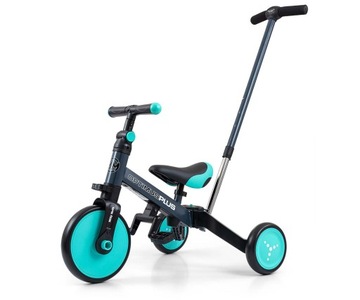 BALANCE BIKE Трехколесный велосипед 4в1 для детей 1, 2, 3 лет Мятный детский