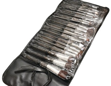 Pędzle kosmetyczne do makijażu DUŻY ZESTAW etui 20 szt PROFESJONALNE czarne