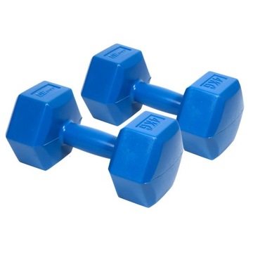 ZESTAW HANTLI KOMPOZYTOWYCH POWLEKANYCH 2x4 KG ENERO FIT