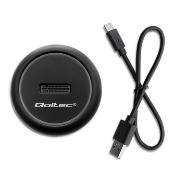 Док-станция для твердотельного накопителя Qoltec M.2 NVMe SATA USB-C емкостью 2 ТБ