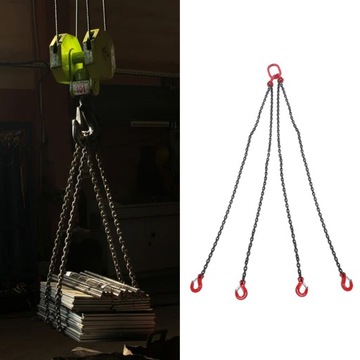 Цепной строп 1,5 м, 4-х ветвевой стальной подъемный строп для строительной площадки завода