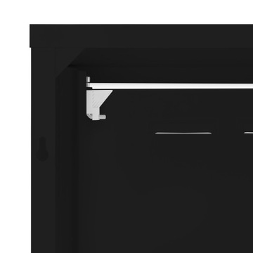 Газовый шкаф 150x150x30 черный без спины