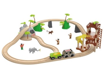 PLAYTIVE Lidl Залізниця Дерев'яна Dżungla 35 елементів 2,8 м 3+ Рейки