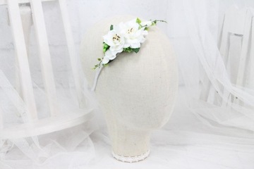 Нежная повязка для волос на свадьбу, КРЕМОВЫЙ