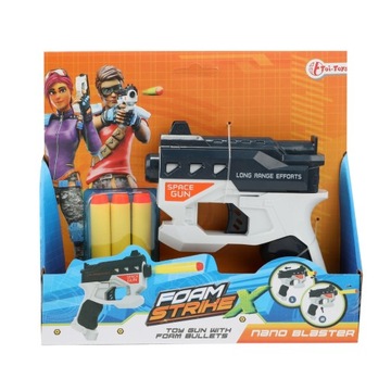 TOI-TOYS FOAM STRIKEX ПИСТОЛЕТ БЕЛЫЙ S +3 СТРЕЛЫ