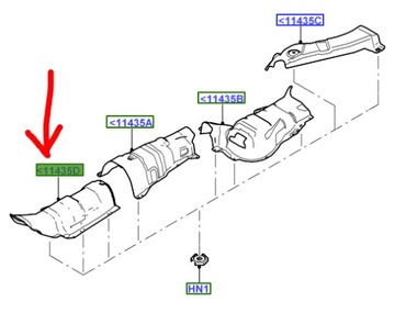 ТЕПЛОВОЙ ЭКРАН ВЫХЛОПА FORD CMAX FOCUS Mk2 Mk3