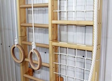 ЛЕСТНИЦА ГИМНАСТИЧЕСКАЯ БЕЛАЯ ДЕРЕВЯННАЯ КОМБИК ИРЭЛИО