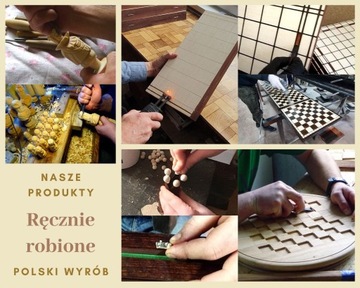 gra szachy KRÓLEWSKIE DUŻE inkrustowana kaseta