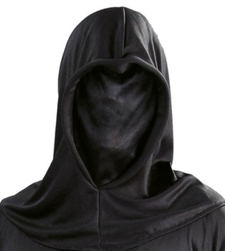 KAPTUR CZARNY ZJAWY DEMONA DEMON HALLOWEEN
