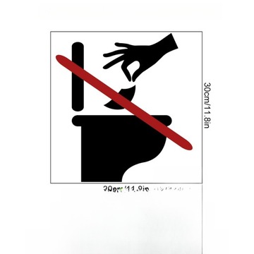 NAKLEJKA NA SEDESĘ TOALETOWĄ PRZYPOMNIENIE ZDEJMOWANA NAKLEJKA NA POKRYWĘ ZNAK OSTRZEGAWCZY