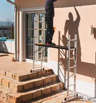 АЛЮМИНИЕВЫЕ ЛЕСА ЛЕСТНИЦА ЛЕСТНИЦА 3М ПЛАТФОРМА