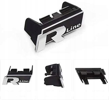 LOGO EMBLEMAT ZNACZEK VW R-LINE RLINE KOLOR CZARNY