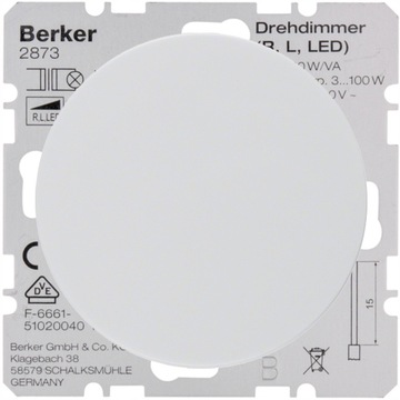 Ściemniacz LED R.1 R.3 R.8 Hager Berker biały