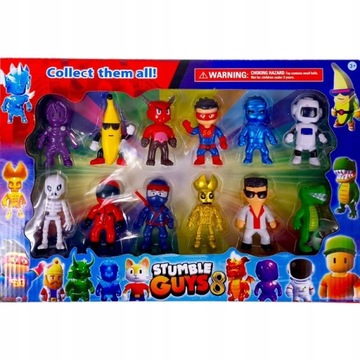 ФИГУРКИ STUMBLE GUYS НАБОР ИГРОВЫХ ФИГУРОК, 24 ПРЕДМЕТА + 8 БЕСПЛАТНЫХ КАРТОЧЕК STUMBLE GUYS.