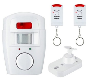 ДАТЧИК ДВИЖЕНИЯ + 2 ПУЛЬТА ДИСТАНЦИОННОГО УПРАВЛЕНИЯ, ГРОМКОСТЬ 105 дБ