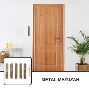 WYKOŃCZENIE DOMU METALOWA PŁYTA MEZUZA JUDAICA