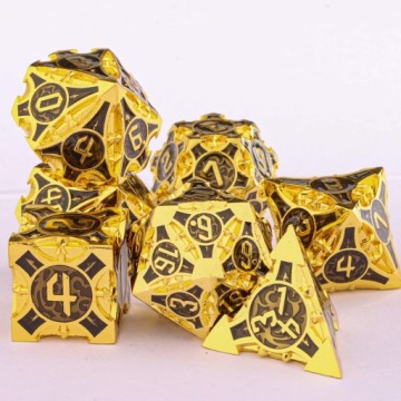 НАБОР СКРЫТЫХ СОКРОВИЩ ИЗ 7 МЕТАЛЛИЧЕСКИХ КУБИКОВ ДЛЯ РПГ